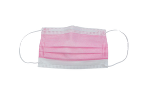 solid pink disposable face mask made in usa