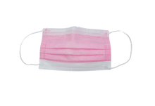 Load image into Gallery viewer, solid pink disposable face mask made in usa
